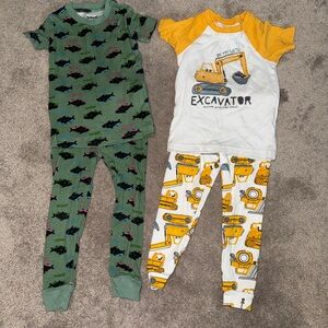 Hurley Green and Yellow Kids Pajama Set